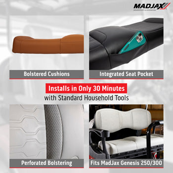 MadJax® Genesis 250/300 Fog Gray Aspen Rear Seat Cushions