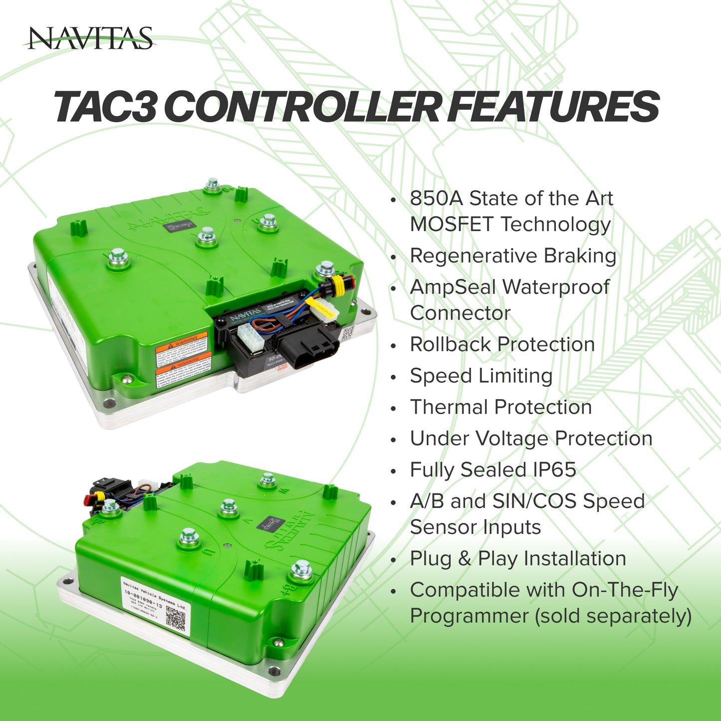Navitas TAC3 850a Controller 48V/72V for Yamaha Drive2/G29 (JW Moric)