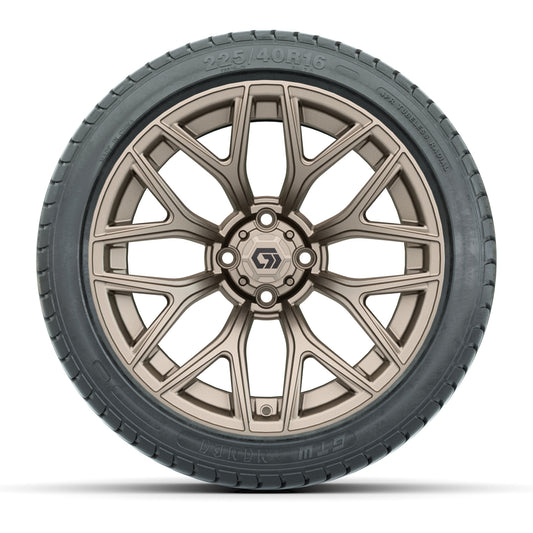 GTW® Monaco Matte Bronze 16 in Wheels with 225/40-R16 Mamba Street Tires - Full Set