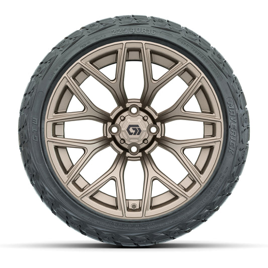 GTW® Monaco Matte Bronze 16 in Wheels with 225/40-R16 Maverick Street Tires - Full Set