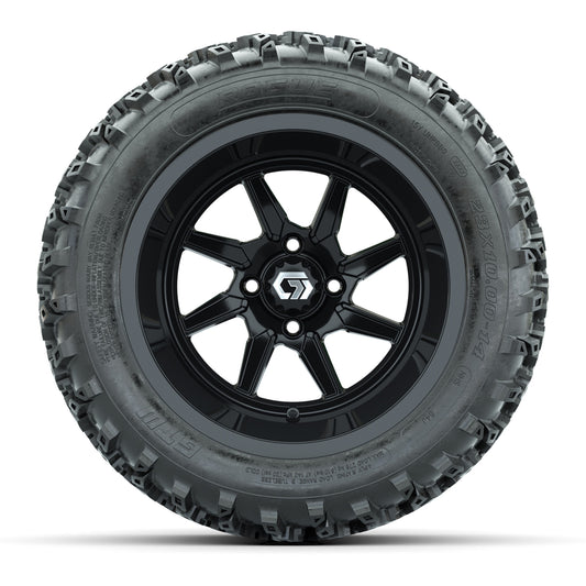 GTW® Reaper Gloss Black 14 in Wheels with 23X10-R14 Rogue All-Terrain Tires - Full Set