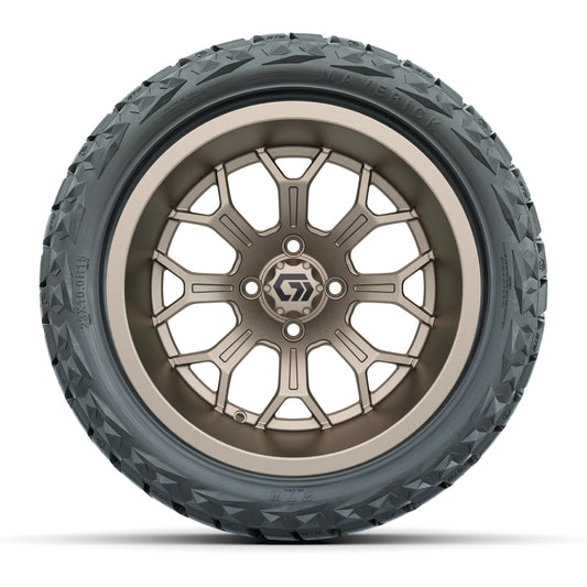 GTW® Assault Matte Bronze 15 in Wheels with 23X10-R15 Maverick Steel Belted Radial All-Terrain Tires - Full Set