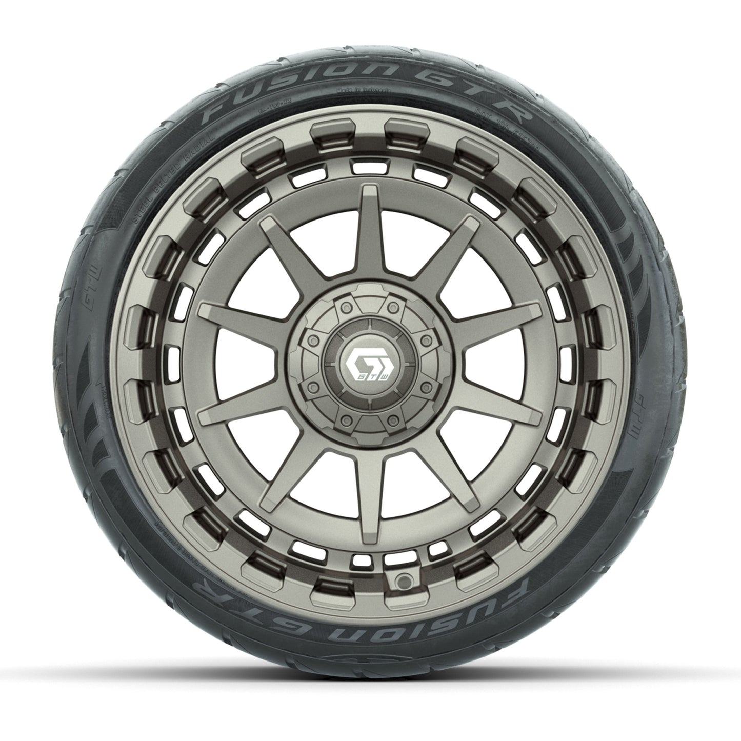 GTW® Barricade Satin Bronze 15 in Wheels with 23x10-15 Nomad Radial All-Terrain Tires - Set of 4