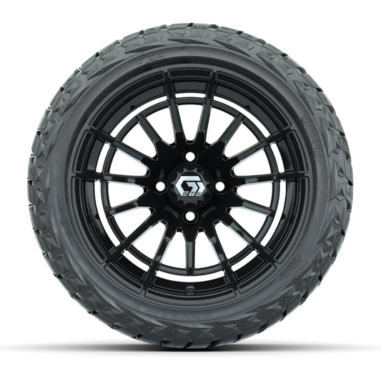 GTW Boost Gloss Black 14 in Wheels with 23x10.00-R14 Maverick All-Terrain Tires – Set of 4