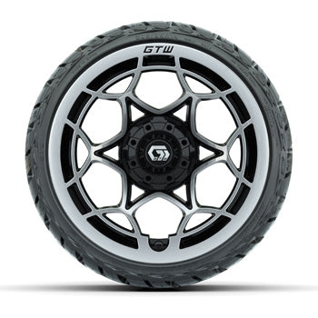 GTW Nexus Gloss Black/Silver 14 in Wheels with 205/35-R14 Maverick Low-Profile A/T Tires – Set of 4