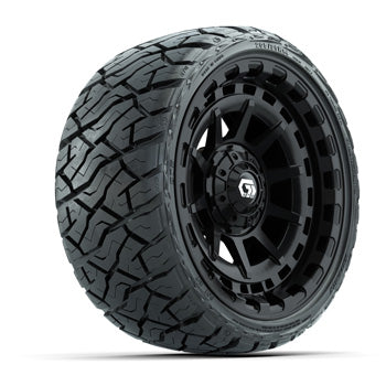 GTW Barricade Gloss Black 14 in Wheels with 205/35-R14 Maverick Low-Profile A/T Tires – Set of 4