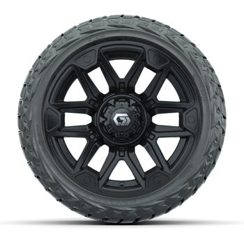 GTW Graffiti Gloss Black 14 in Wheels with 23x10.00-R14 Maverick All-Terrain Tires – Set of 4
