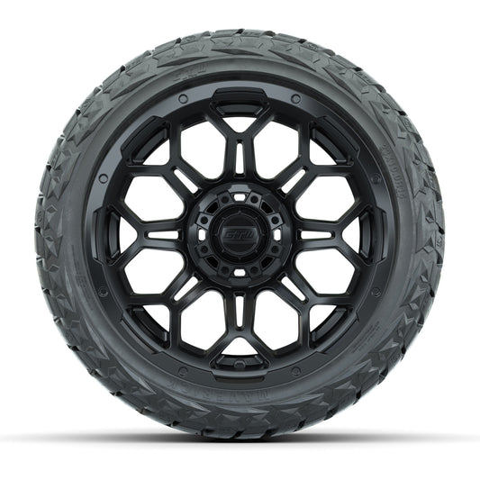 GTW Bravo Matte Black 14 in Wheels with 23x10.00-R14 Maverick All-Terrain Tires – Set of 4