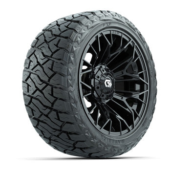 GTW Stellar Matte Black 14 in Wheels with 23x10.00-R14 Maverick All-Terrain Tires – Set of 4