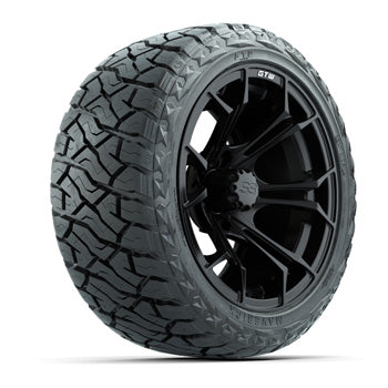 GTW Spyder Matte Black 14 in Wheels with 23x10.00-R14 Maverick All-Terrain Tires – Set of 4