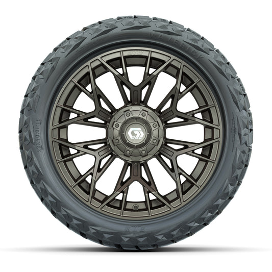 GTW® Stellar Matte Bronze 15 in Wheels with 23x10.00-R15 Maverick All-Terrain Tires – Set of 4