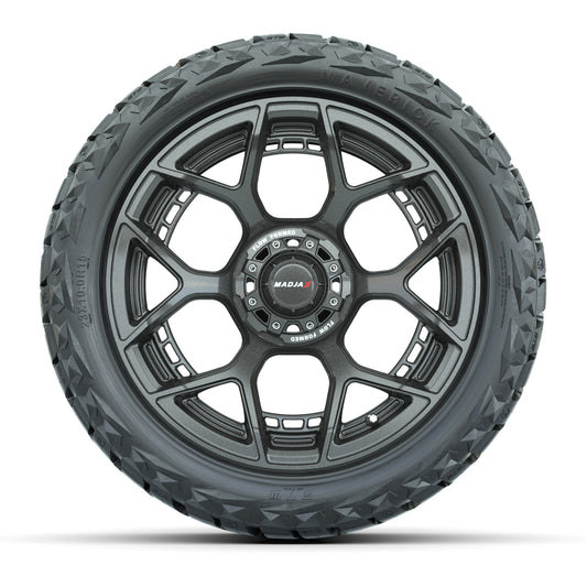 MadJax Flow Form Evolution Gunmetal 15 in Wheels with 23x10.00-15 Maverick A/T Tires – Set of 4