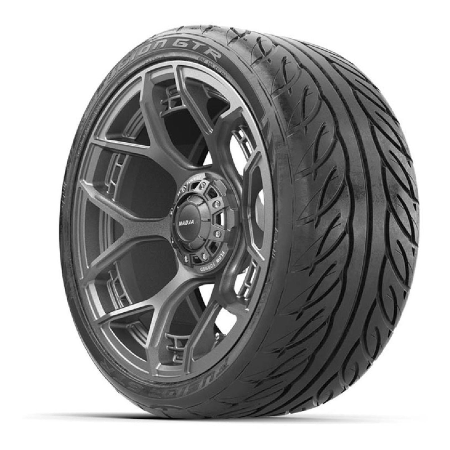 MadJax Flow Form Evolution 15 in Matte Bronze Wheels with 215/40-R15 Fusion GTR Street Tires - Set of 4