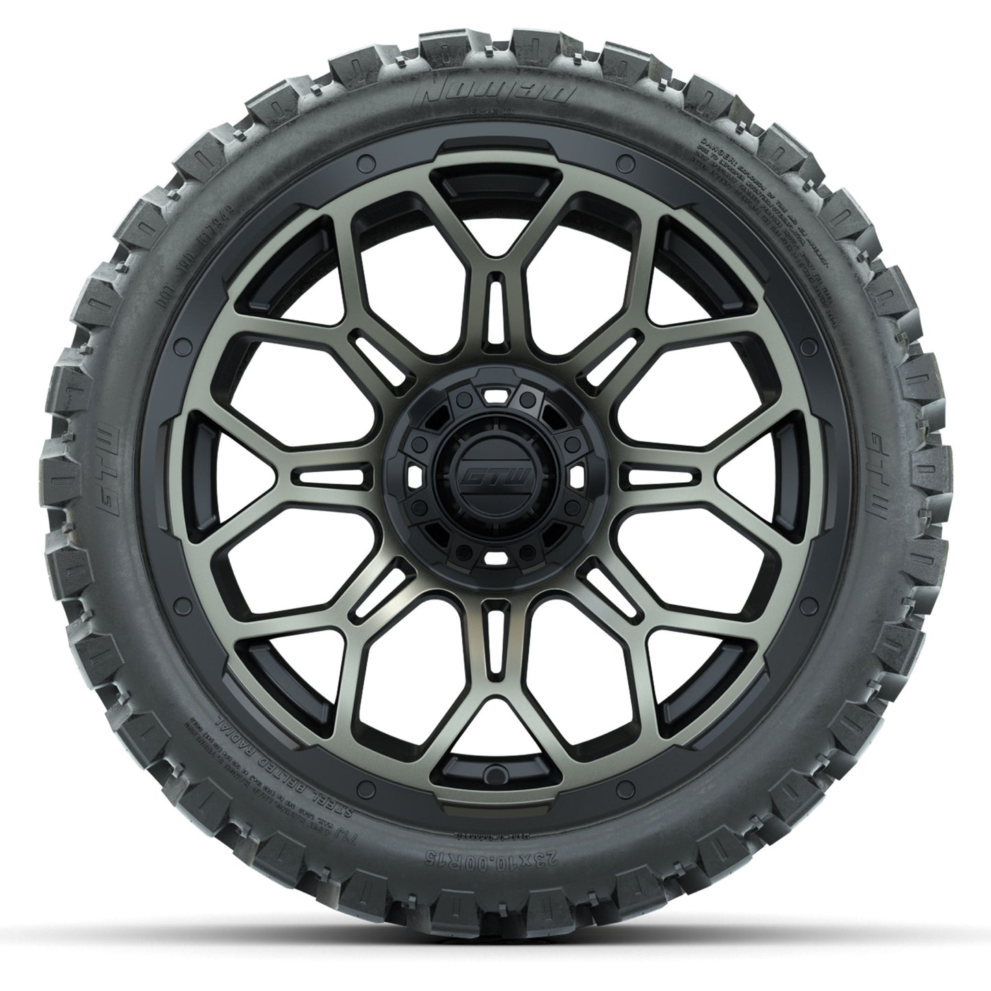 GTW® Bravo Bronze 15 in Wheels with 23 in Nomad All Terrain Tires - Set of 4