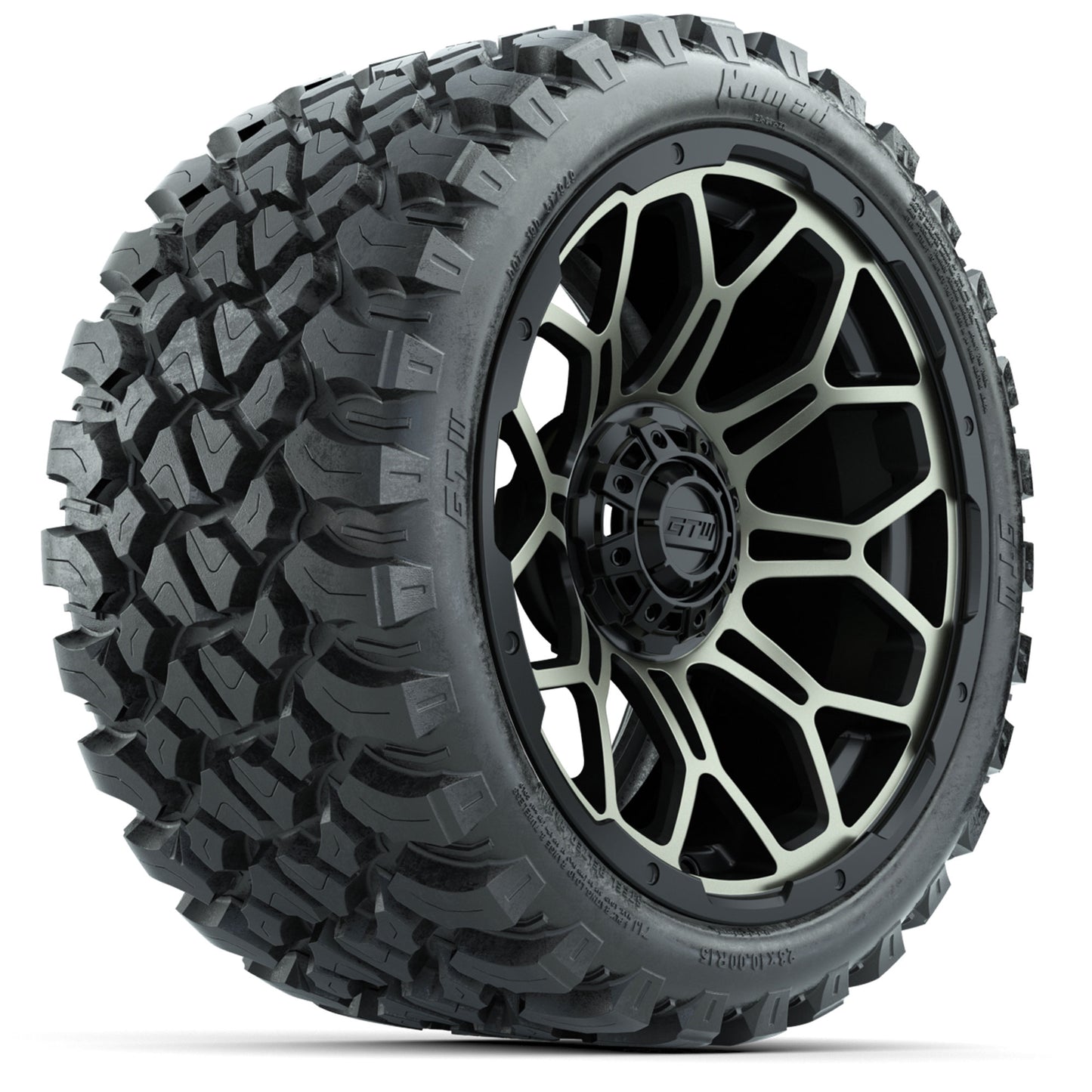 GTW® Bravo Bronze 15 in Wheels with 23 in Nomad All Terrain Tires - Set of 4