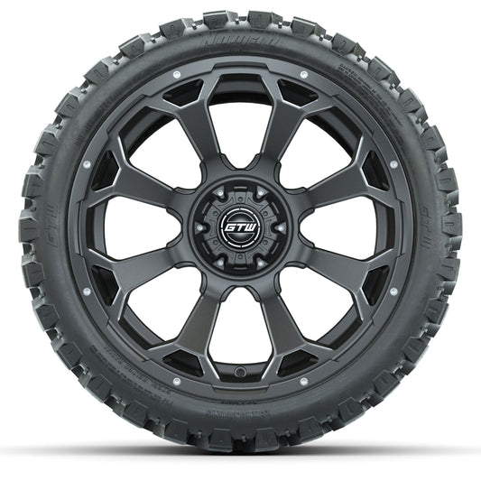 GTW® Raven Matte Gray 15 in Wheels with 23 in Nomad All Terrain Tires - Set of 4