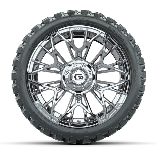 GTW® Stellar Chrome 15 in Wheels with 23x10-R15 Nomad All-Terrain Tires - Set of 4