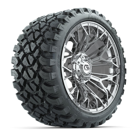 GTW® Stellar Chrome 15 in Wheels with 23x10-R15 Nomad All-Terrain Tires - Set of 4
