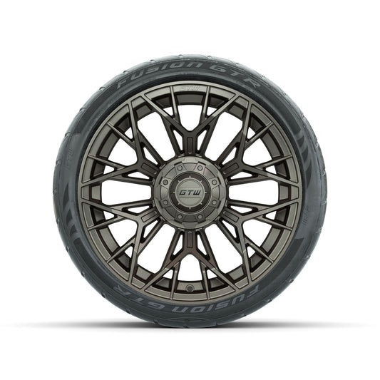 GTW® Stellar Matte Bronze 15 in Wheels with 215/40-R15 Fusion GTR Street Tires - Set of 4