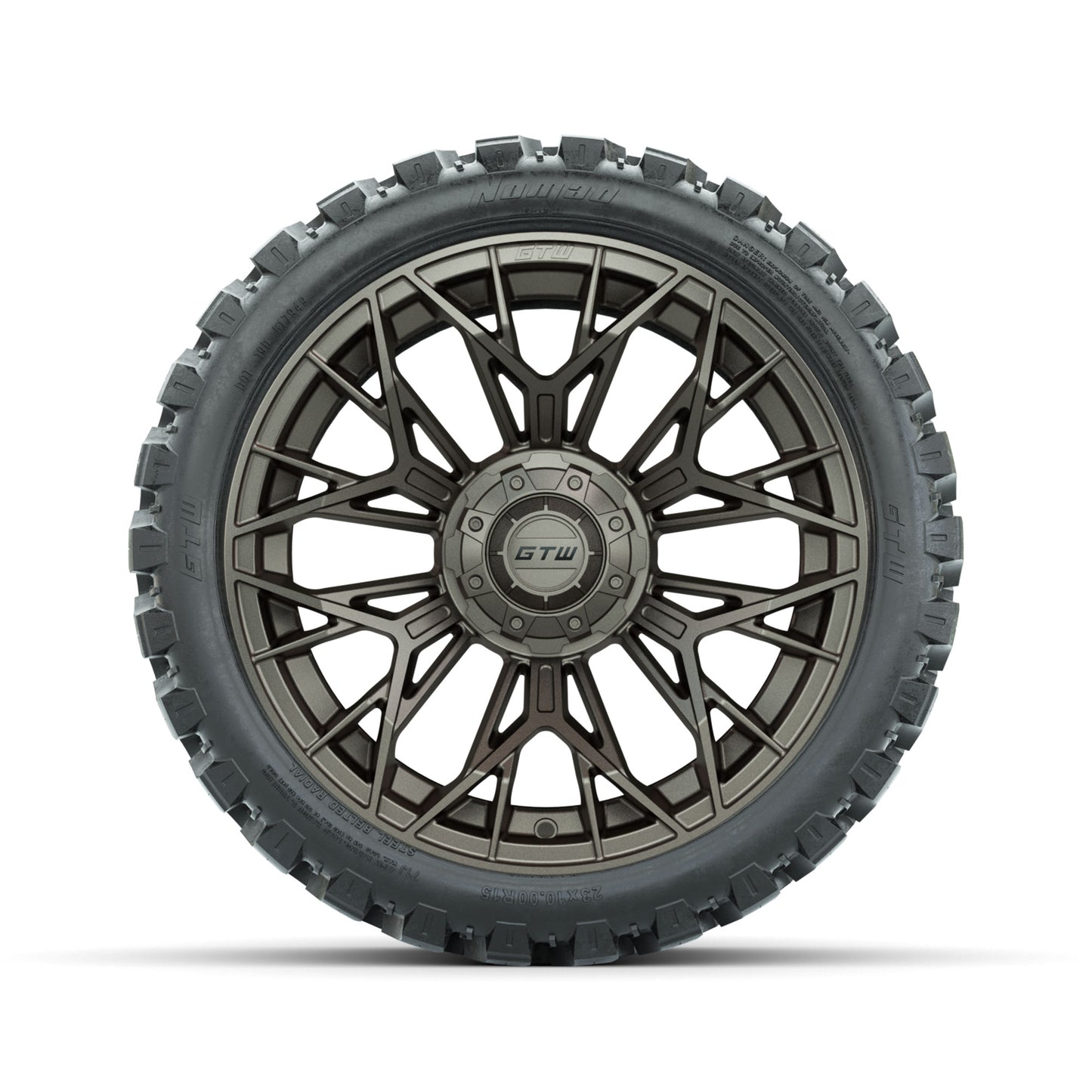 GTW® Stellar Matte Bronze 15 in Wheels with 23x10-R15 Nomad All-Terrain Tires - Set of 4
