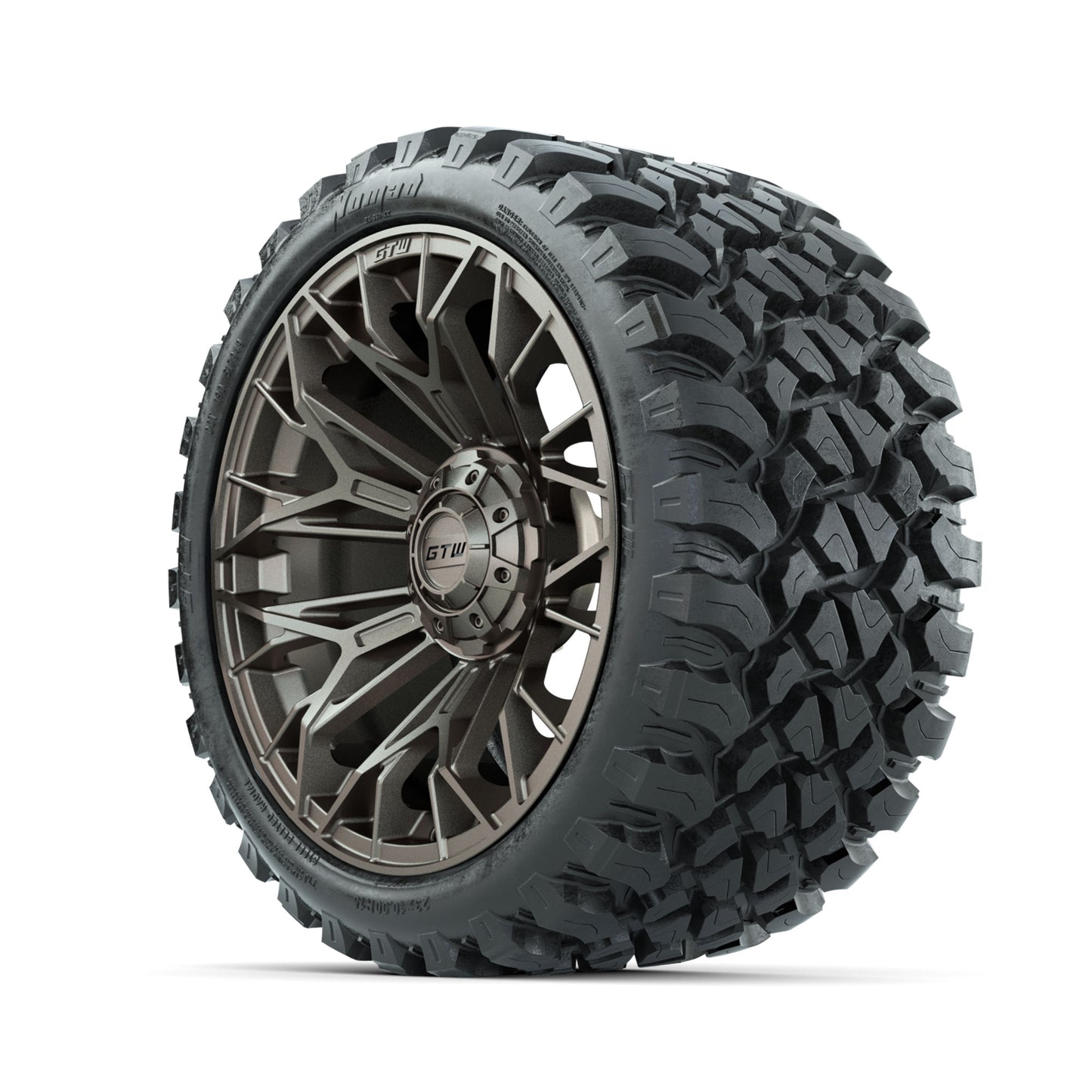GTW® Stellar Matte Bronze 15 in Wheels with 23x10-R15 Nomad All-Terrain Tires - Set of 4