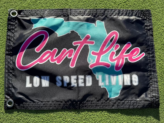 Cart Life TV Flag - Black Florida Logo