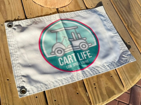 Cart Life TV Flag - White Circle Logo