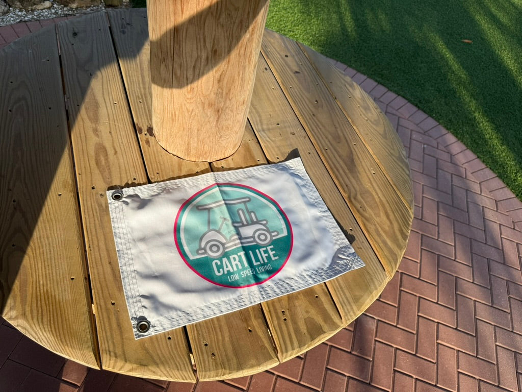 Cart Life TV Flag - White Circle Logo