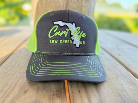 Cart Life Florida Logo Hat - Neon Yellow