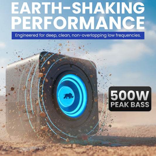 Lithium Rhino LED 8" Subwoofer w/ Aux Cable