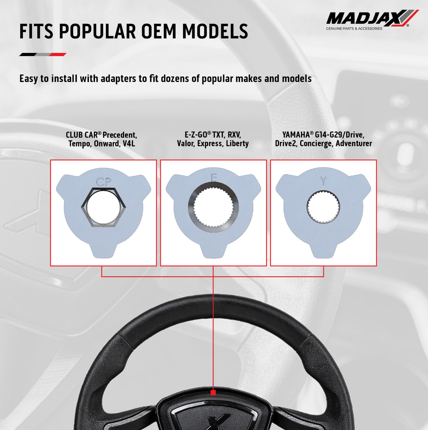 MadJax® Cruise Steering Wheel with All-in-One Adapter Bundle
