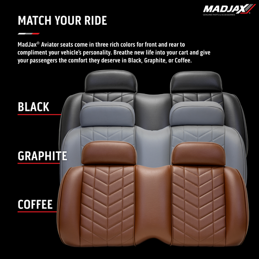 Thermaflex - MadJax Aviator Black Front Seat Cushions