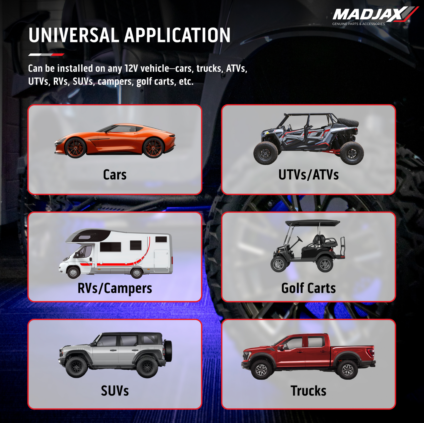 MadJax® Universal LUX Underglow Frame Kit