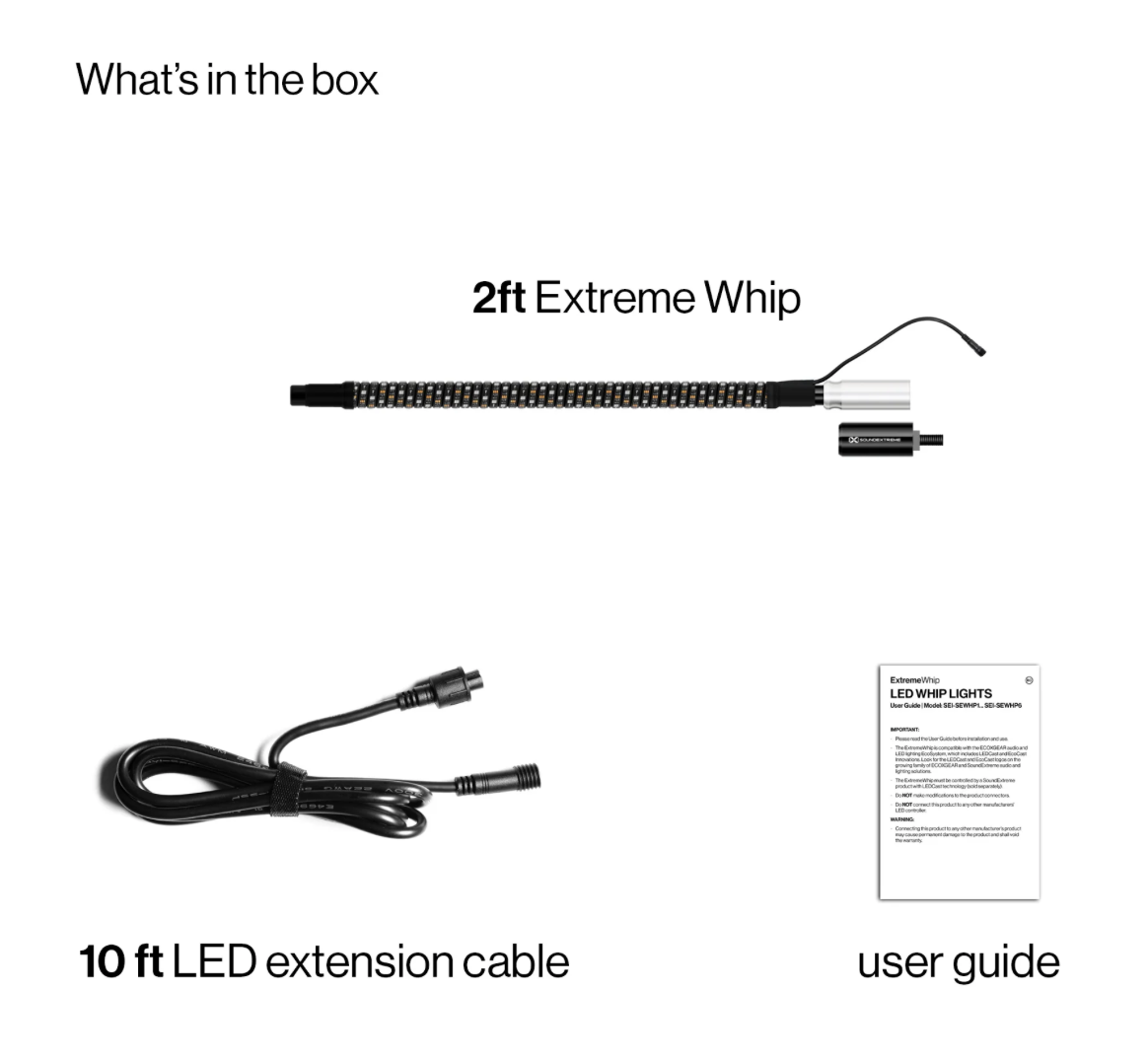 Extreme Whip Qty 1 X 2Ft