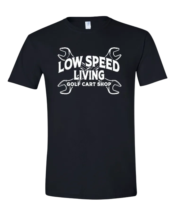 Low Speed Living Golf Cart Shop T-Shirt