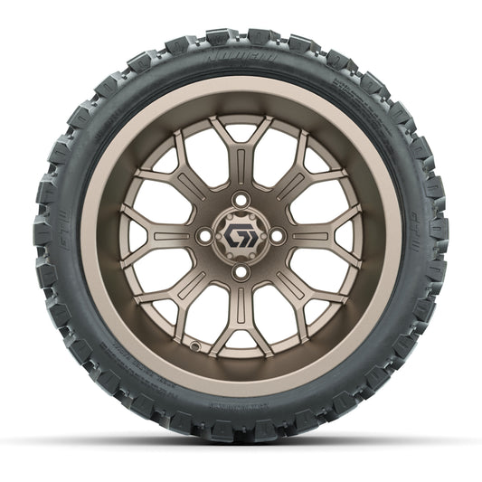 GTW® Assault Matte Bronze 15 in Wheels with 23X10-R15 Nomad Steel Belted Radial All-Terrain Tires - Full Set