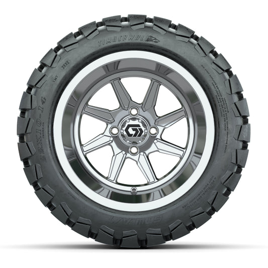 GTW® Reaper Chrome 14 in Wheels with 22X10-14 Timberwolf All-Terrain Tires - Full Set