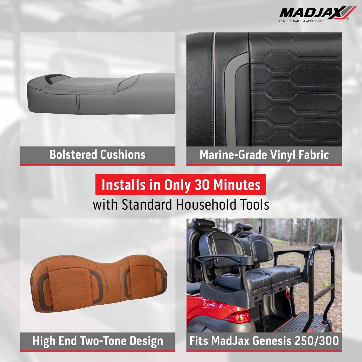 MadJax® Genesis 250/300 Smoke Commander Rear Seat Cushions