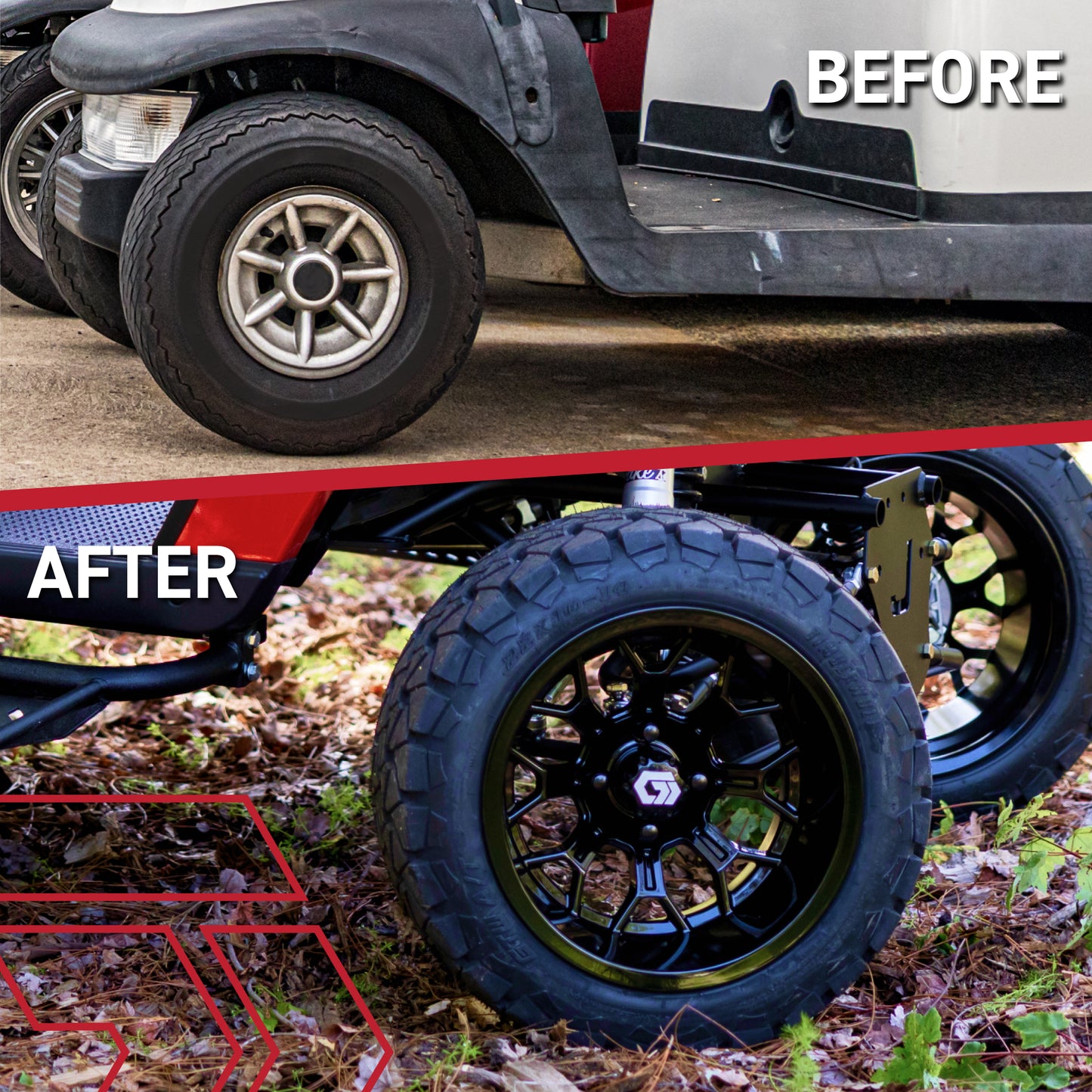 GTW® Assault Matte Bronze 14 in Wheels with 23X10-R14 Nomad Steel Belt Radial All-Terrain Tires - Full Set