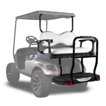 MadJax Genesis 300 Aluminum Rear Seat Kit with Deluxe White Cushions for E-Z-GO TXT - Pick Color