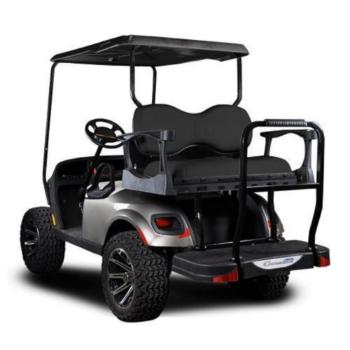 MadJax Genesis 300 Aluminum Rear Seat Kit with Deluxe White Cushions for E-Z-GO TXT - Pick Color