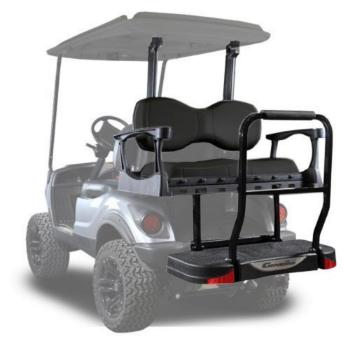 MadJax Genesis 300 Aluminum Rear Seat Kit with Deluxe Black Cushions for Yamaha Drive2