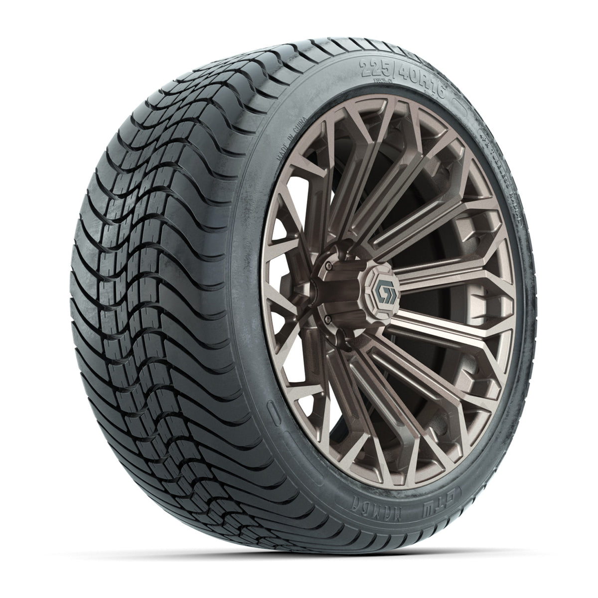 GTW® Phantom Matte Bronze 16 in Wheels with 225/40-R16 Mamba Street Tires - Full Set