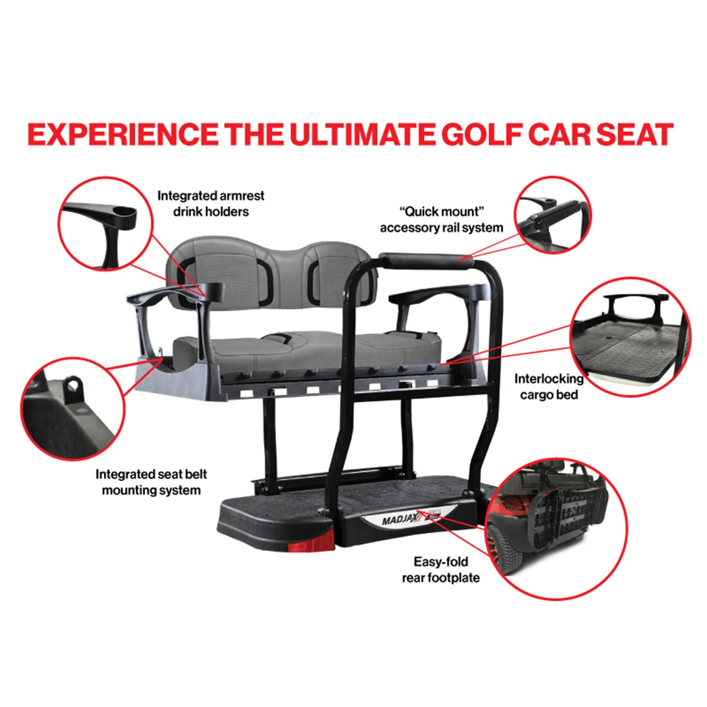MadJax® Genesis 250/300 Smoke Commander Rear Seat Cushions