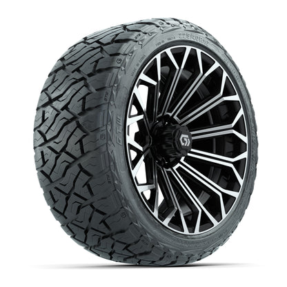 GTW® Phantom Black/Machined 16 in Wheels with 225/40-R16 Maverick Street Tires - Full Set