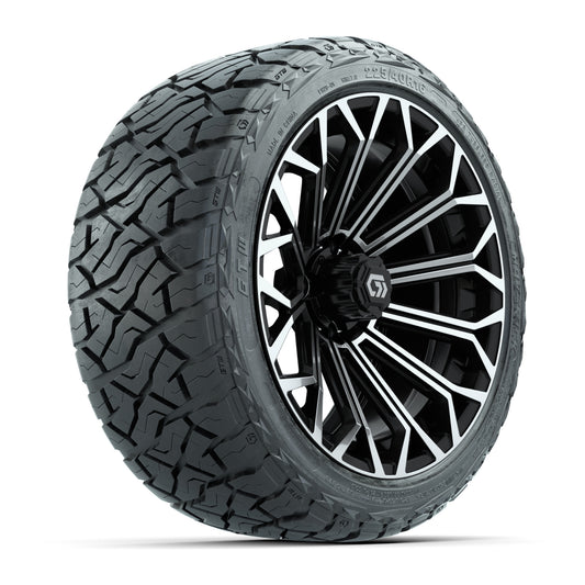 GTW® Phantom Black/Machined 16 in Wheels with 225/40-R16 Maverick Street Tires - Full Set