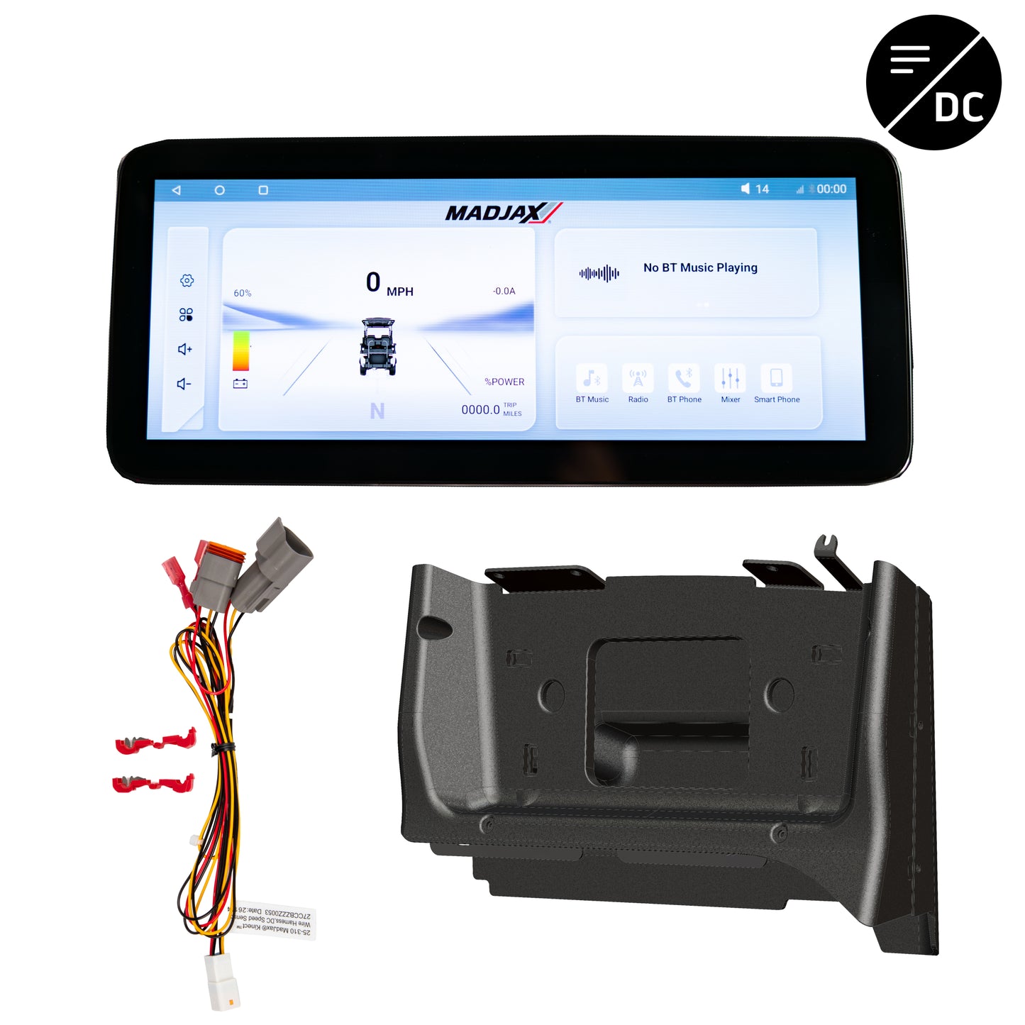 MadJax® Kinect™ Display Screen Kit for D/C motor Club Car Precedent/Tempo/Onward with Lead Acid Battery Setup