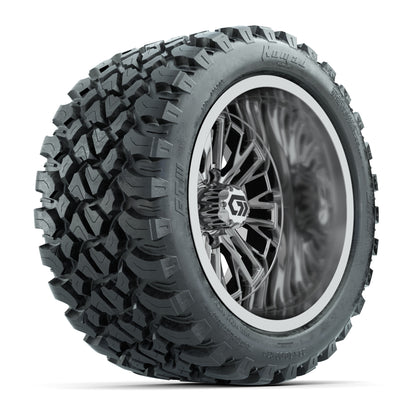 GTW® Viper Chrome 14 in Wheels with 23X10-R14 Nomad Steel Belt Radial All-Terrain Tires - Full Set