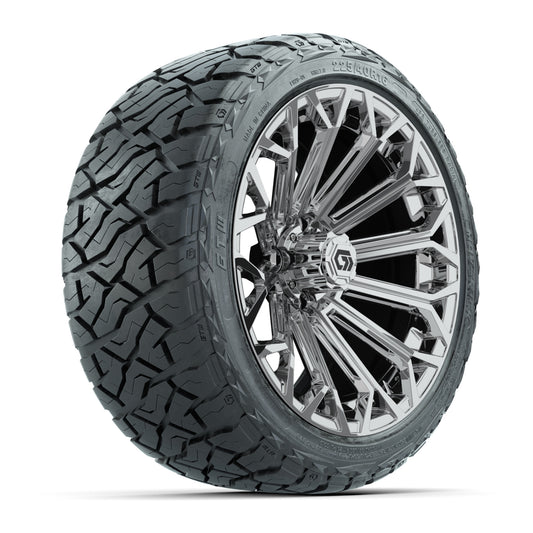 GTW® Phantom Chrome 16 in Wheels with 225/40-R16 Maverick Street Tires - Full Set