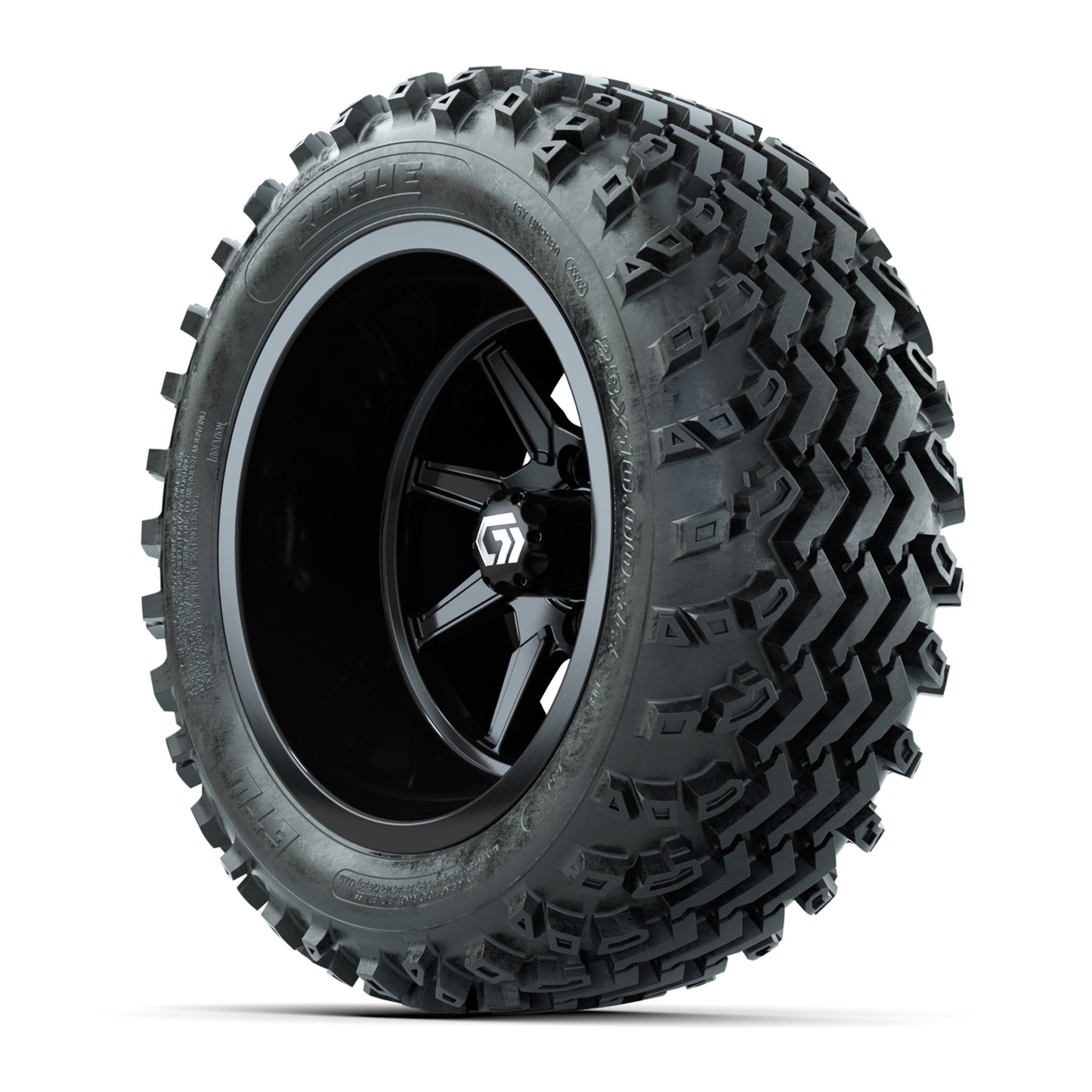 GTW® Reaper Gloss Black 14 in Wheels with 23X10-R14 Rogue All-Terrain Tires - Full Set